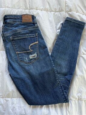 American Eagle Outfitters Blue Super Stretch Jeans
